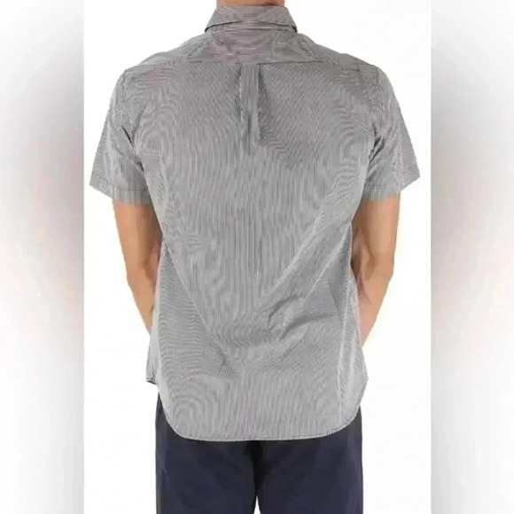 Marc by Marc Jacob Striped Short Sleeve Shirt Phantom Multi Slim Fit Size XS - Picture 2 of 10